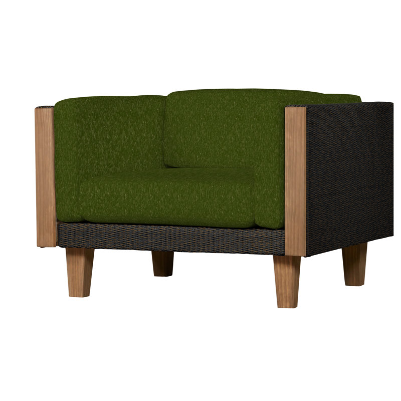 Catalina Outdoor Teak Lounge Chair, Mink, Rollo Linen
