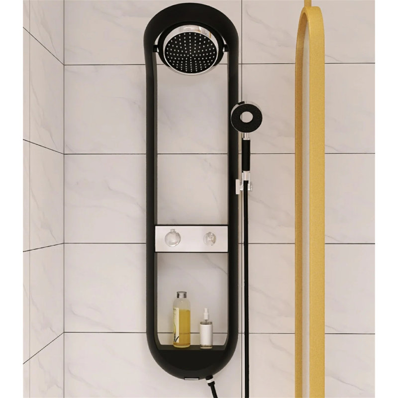 Complete Shower System, Matte Black