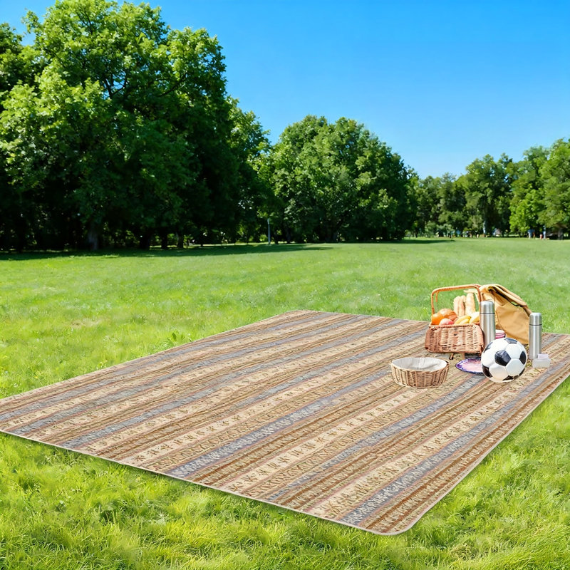 Extra Large Waterproof Picnic Blanket, 1-Layer, (Yellow)