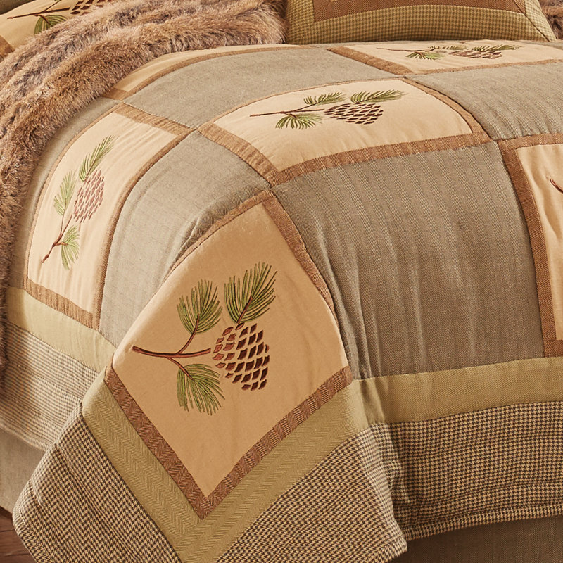 Cotton Percale Patchwork Quilt, Queen Quilt