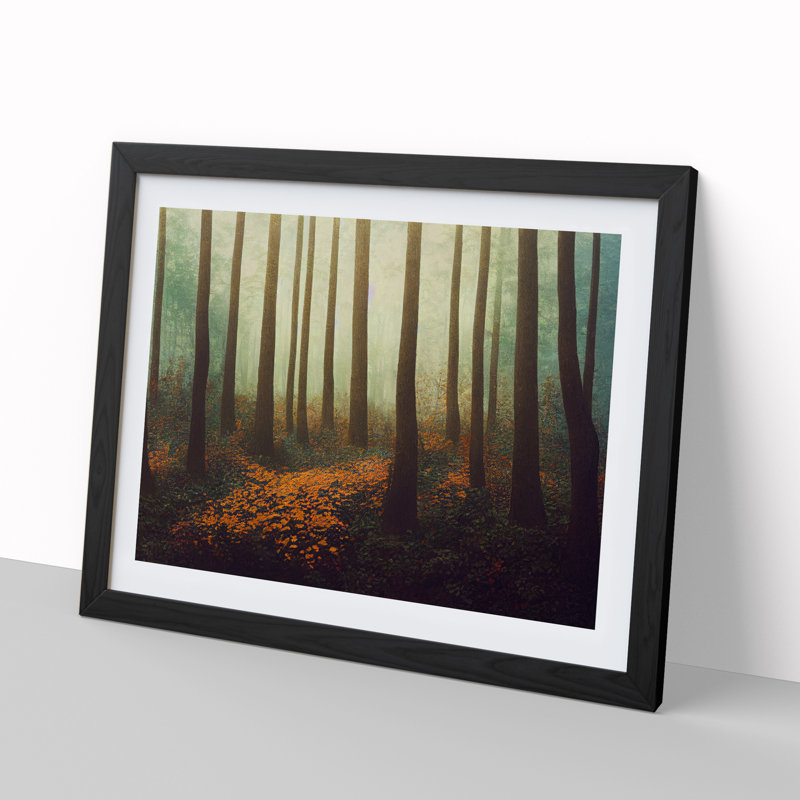 Joyful Forest - Single Picture Frame Print, Black, 34cm H x 46cm W x 2cm D