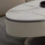 Table à thé ovale moderne et minimaliste en acier inoxydable