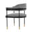 Lia Modern Chenille Upholstered Metal Side Chair in Gray-91028767