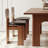 French style rectangular solid wood table set-109602862