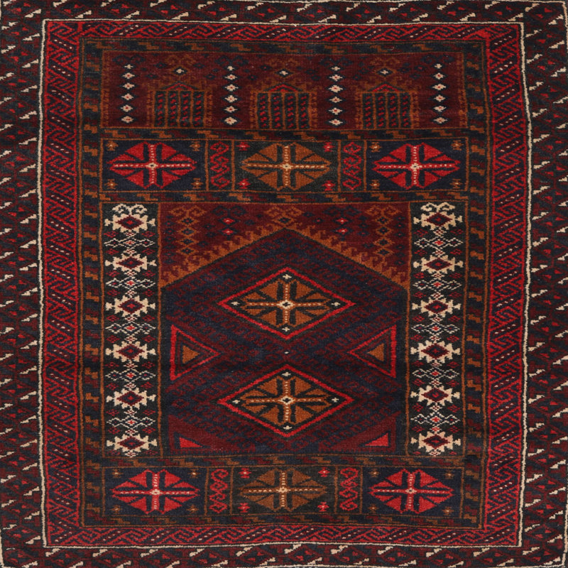 Tapis traditionnel 100% lavable à la machine 2380, Carré 4 pi