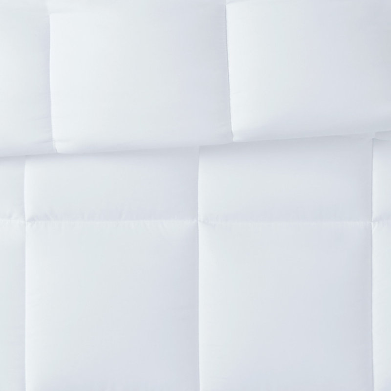 Truly Calm Antimicrobial Box Stitch Comforter, King Comforter + 2 Shams, White