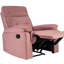 Luxueux fauteuil inclinable rembourré en velours avec poignée manuelle pour un inclinaison douce et un confort ultime