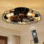Ventilateur de plafond en cage 20 "avec lumières, moteur réversible à 6 vitesses, télécommande pour chambre à coucher, maison de campagne