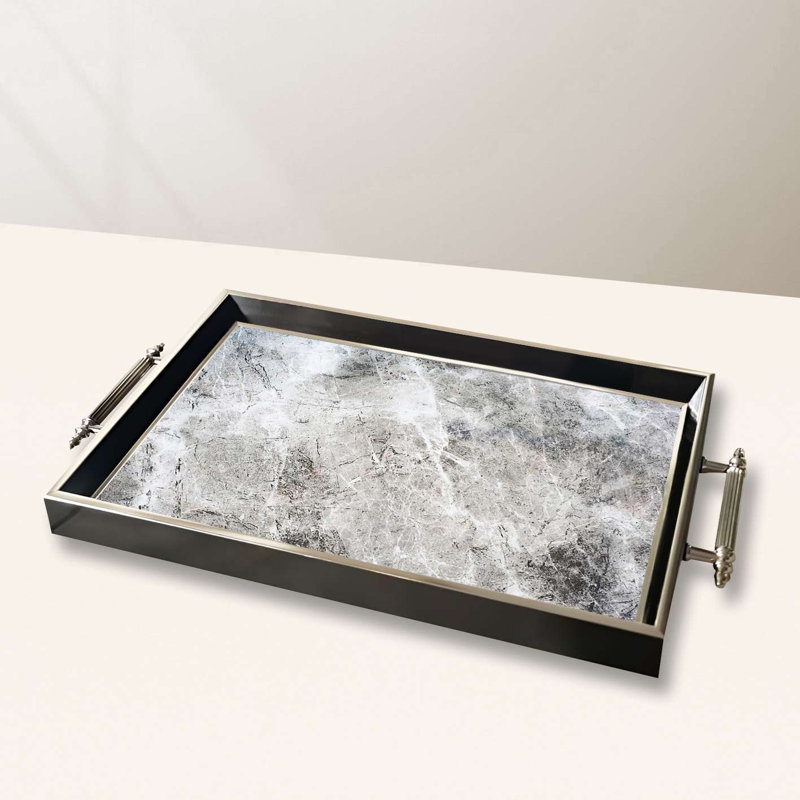 Elegant Glass Serving Tray, 19.7 x 11.4 x 1.4 inches | 100% High-Quality Glass | Perfect for Entertaining & Serving | Stylish and Functional Design for Home & Parties | Durable and Easy to Clean