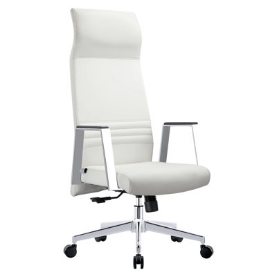 Fauteuil de bureau en cuir à haut dossier Sledmere