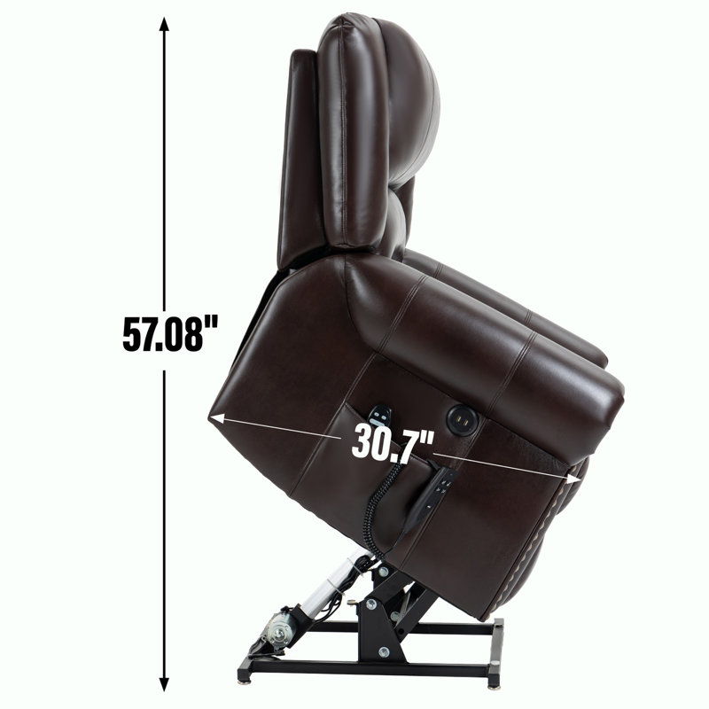 Fauteuil inclinable Power Massage, Brun antique