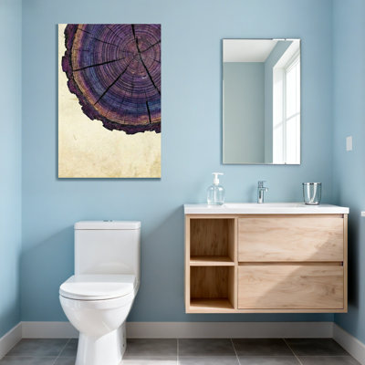 Plants & Flowers Purple Wood Grain Pattern Print Canvas