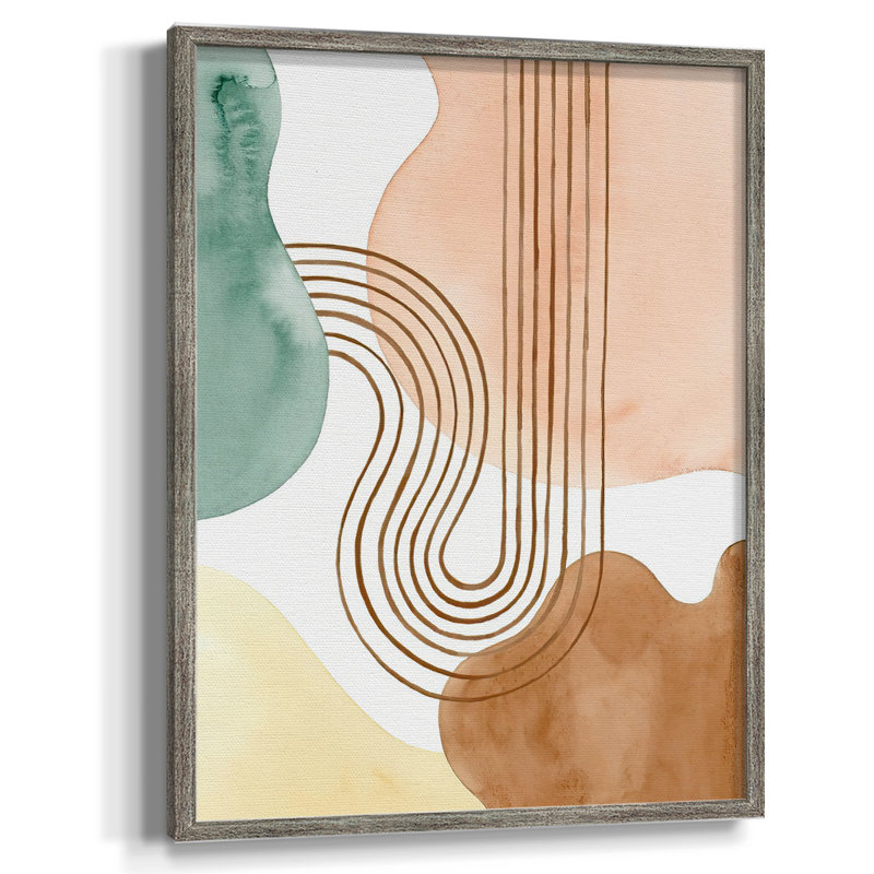 Spring Shapes II Framed Print - Solid Wood, 30" H x 24" W