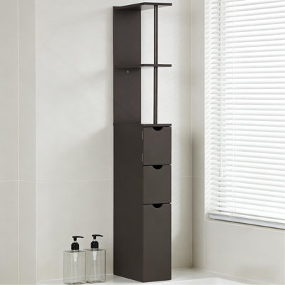 Slim Storage Tower,Side Floor Organizer,Bathroom Storage Cabinet