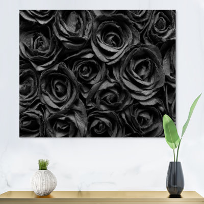Rose Floral Canvas Wall Art, Modern Flower Painting Print - Rose Modern Design