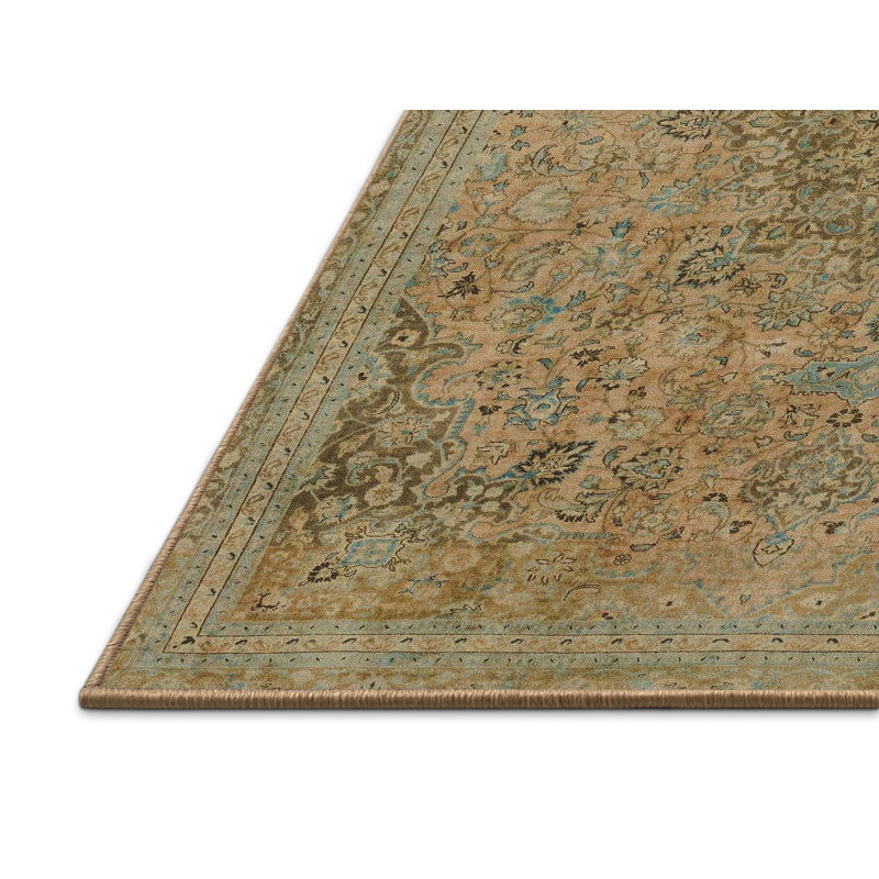 Tapis décoratif multicolore à motif abstrait, Rectangle 5 pi x 8 pi