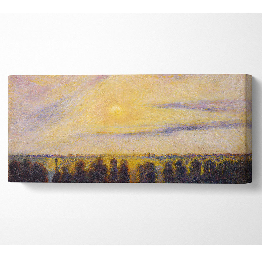 Pissarro Sonnenuntergang bei Eragny Panoramaleinwand