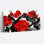 «Red Plum Blossom», impression sur toile tendue sur toile tendue à la main (ensemble de 1)