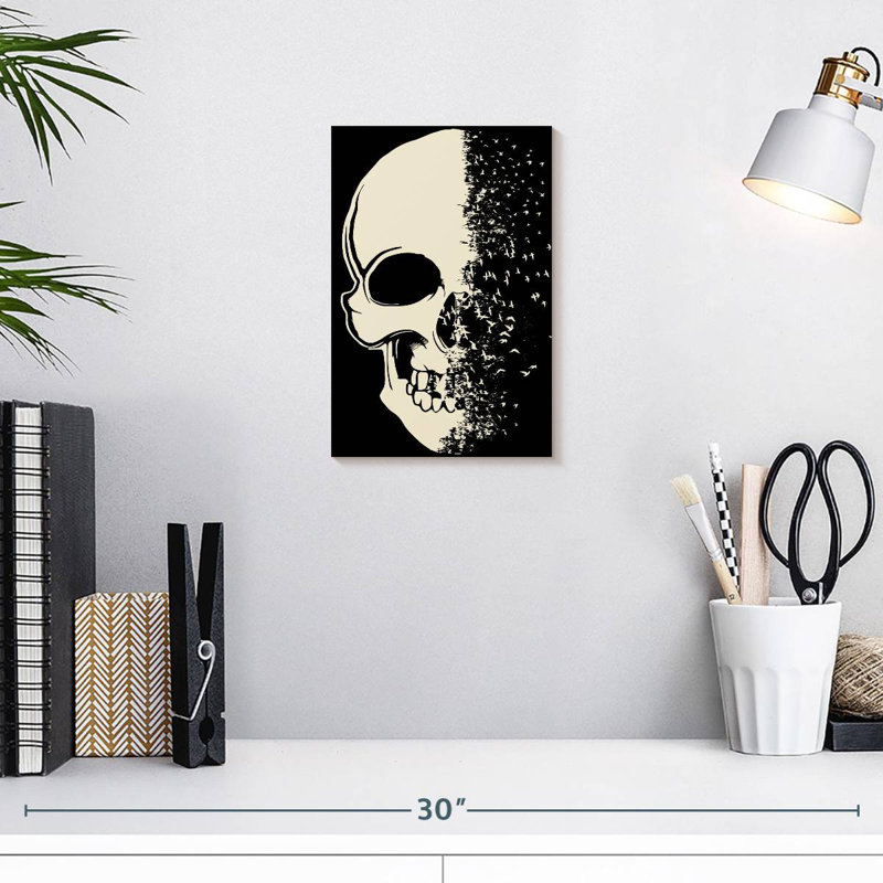 Hitzel Fading Skull, 12" H x 8" W