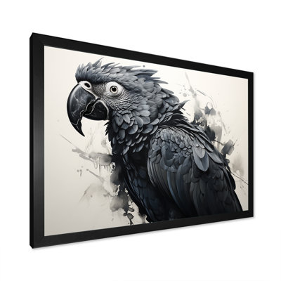 " Gray Parrot Feathered Elegance "