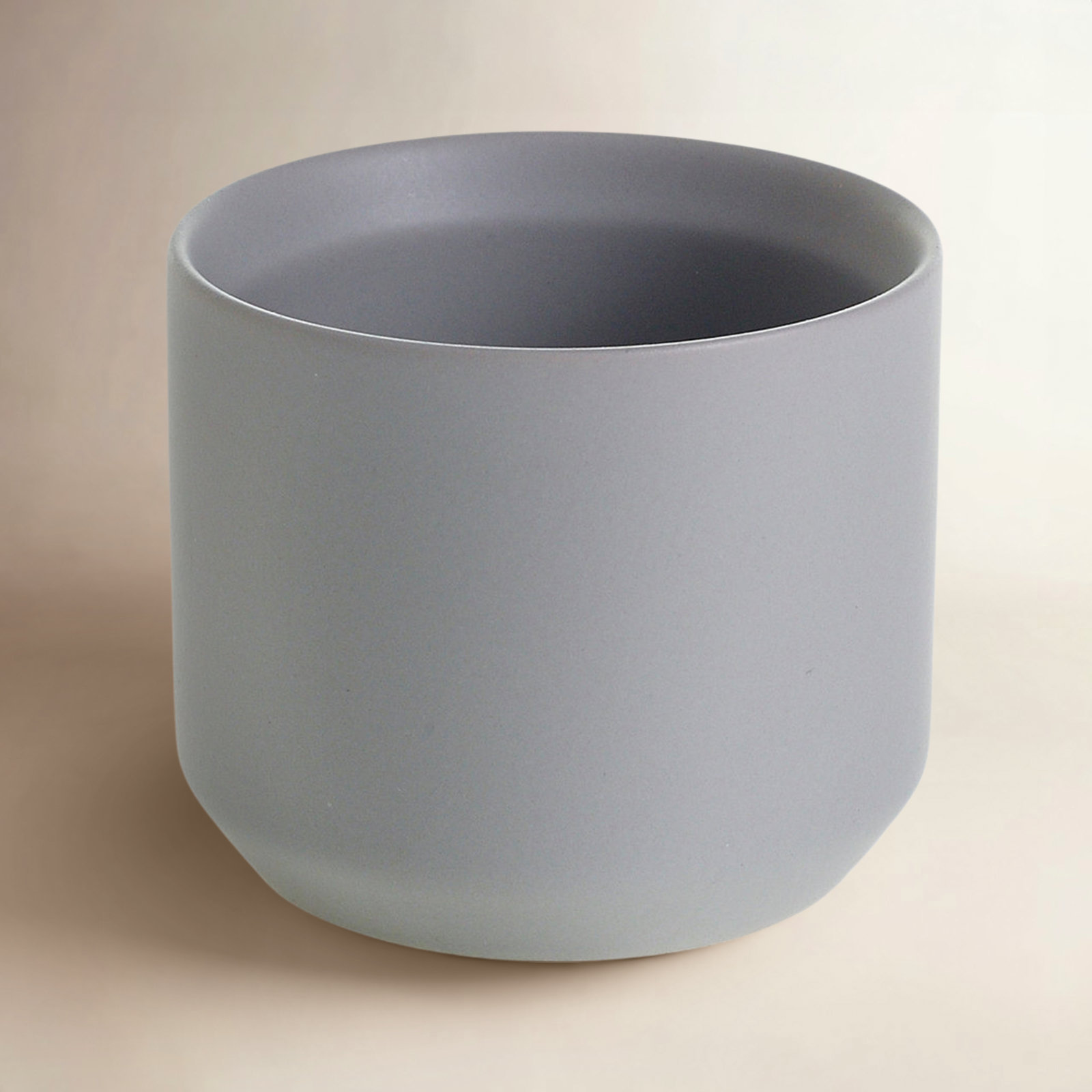 Parsons Ceramic Pot Planter, Gray, 2.75" H x 3.25" W x 3.25" D