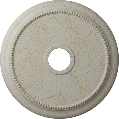 Médaillon de plafond Endurathane Crendon, DE 24 1/8 po x P 4 3/8 po x P 2 1/4 po (convient aux auvents jusqu'à 4 3/8 po), pot peint au fini craquelé peint à la main