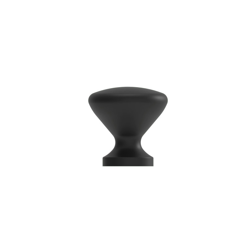 Poignée champignon de 1 po de diamètre, Noir mat