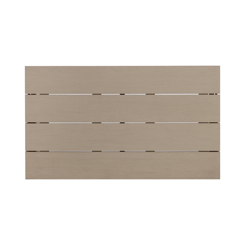 Brown Rectangular Teak Outdoor Coffee Table