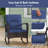 3 Pcs Rocking Bistro Set With Removable Cushions & Tempered Glass Top Coffee Table-1651914861