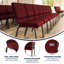 Chaise d'église empilable en tissu 18,5 po Rayleigh-510659387