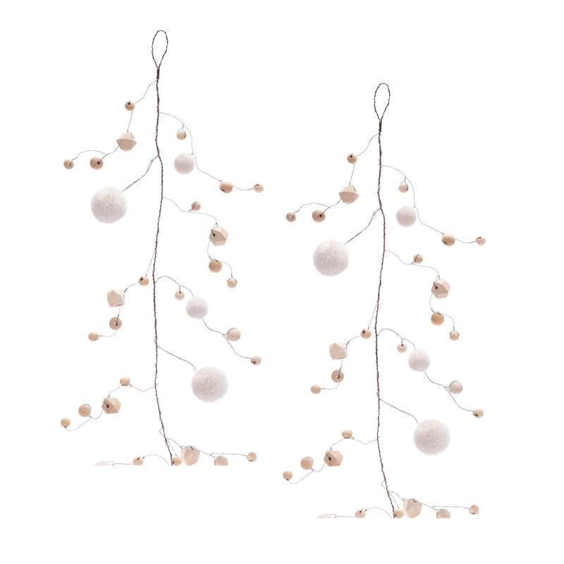 Guirlande de billes de bois et de billes