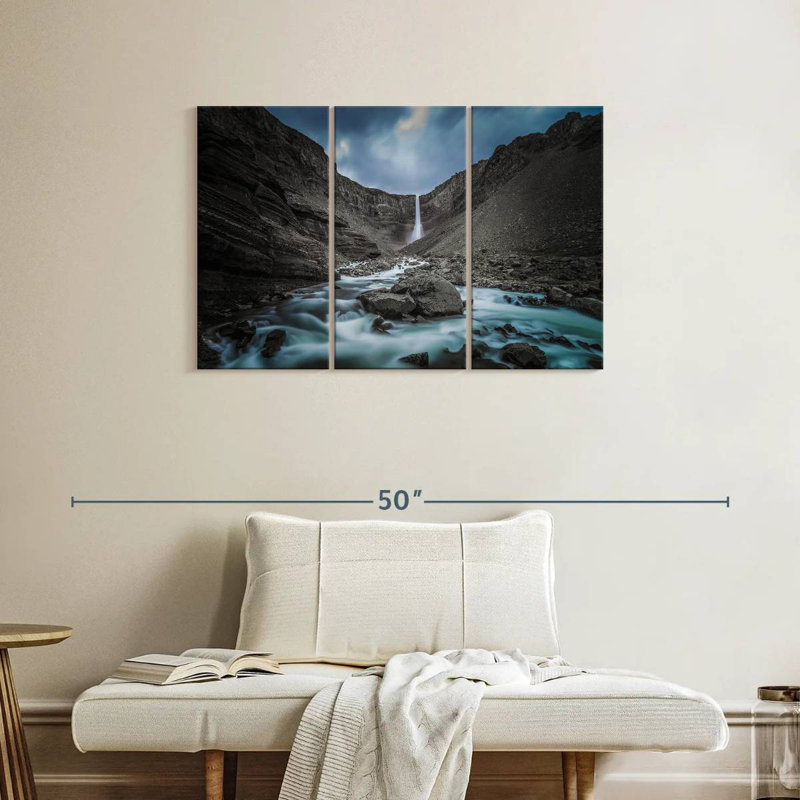 Alvord Hengifoss Waterfall, 24" H x 38" W