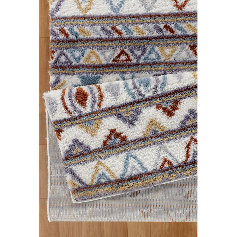 Tapis multicolore à poils longs L_SG_CZY1008 Loft, Rectangle 7 pi 10 po x 9 pi 10 po