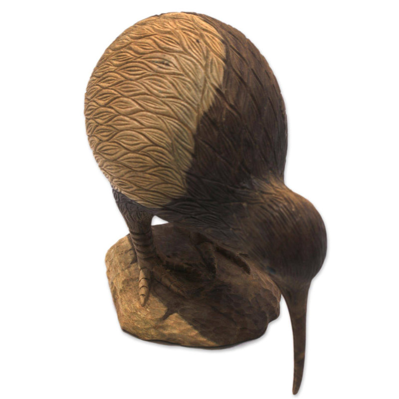 Kiwi Bird Wood Sculpture