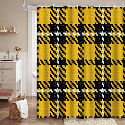 Rideau de douche avec 12 crochets Lumberjack