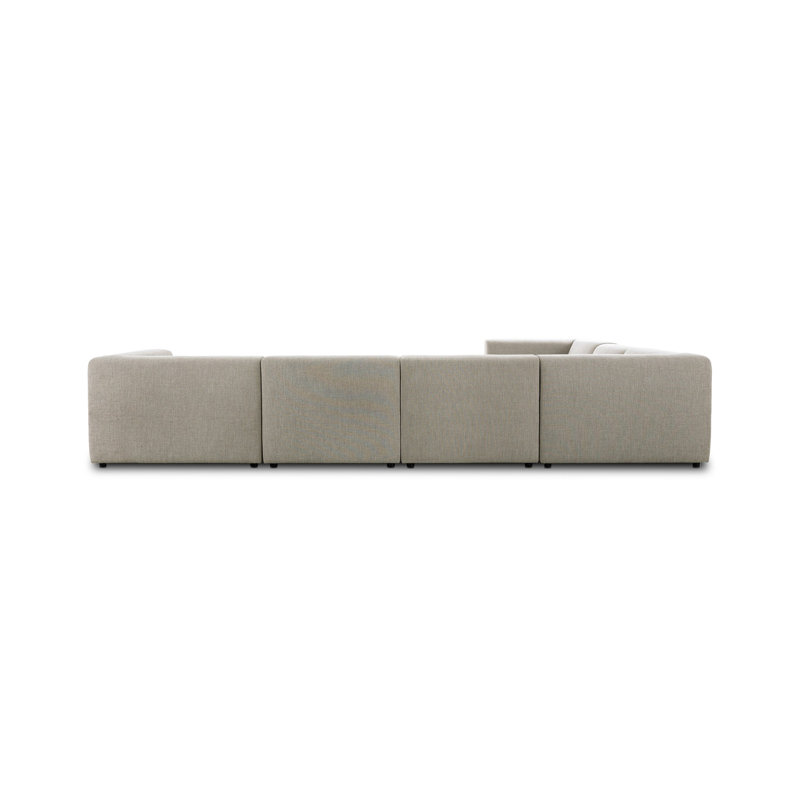 Lawndale Sectional, Napa Sandstone Polyester, Right Hand Facing