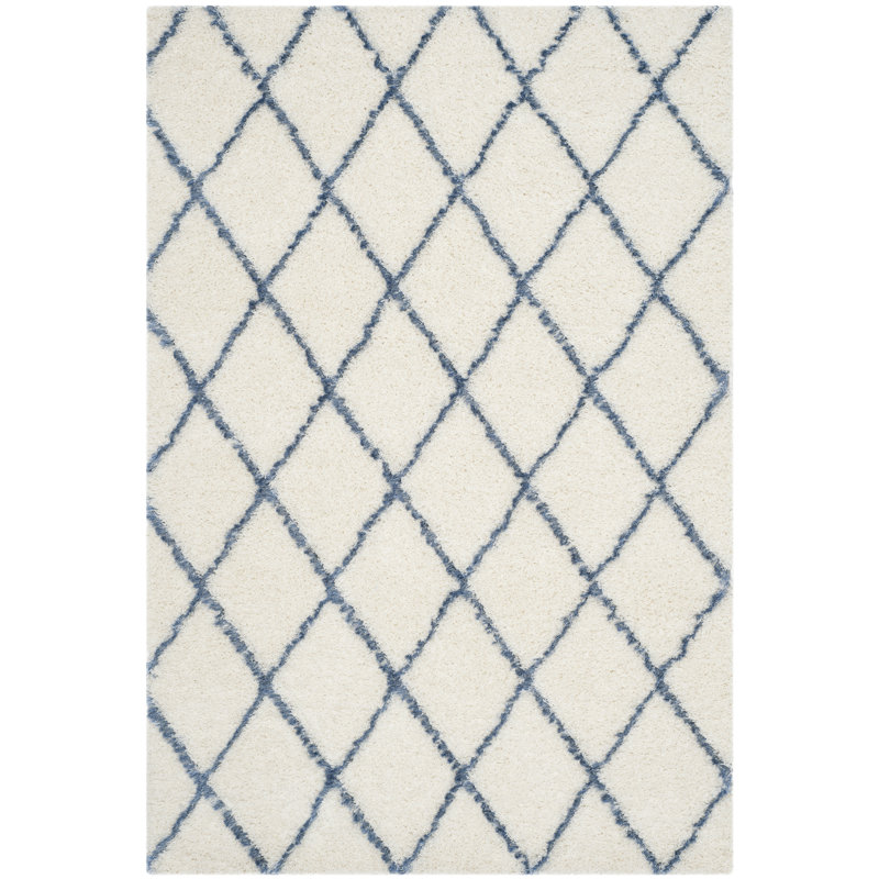 Sg-Msg-Moroccan Shag Performance Geometric Rug, Rectangle 6' x 9'