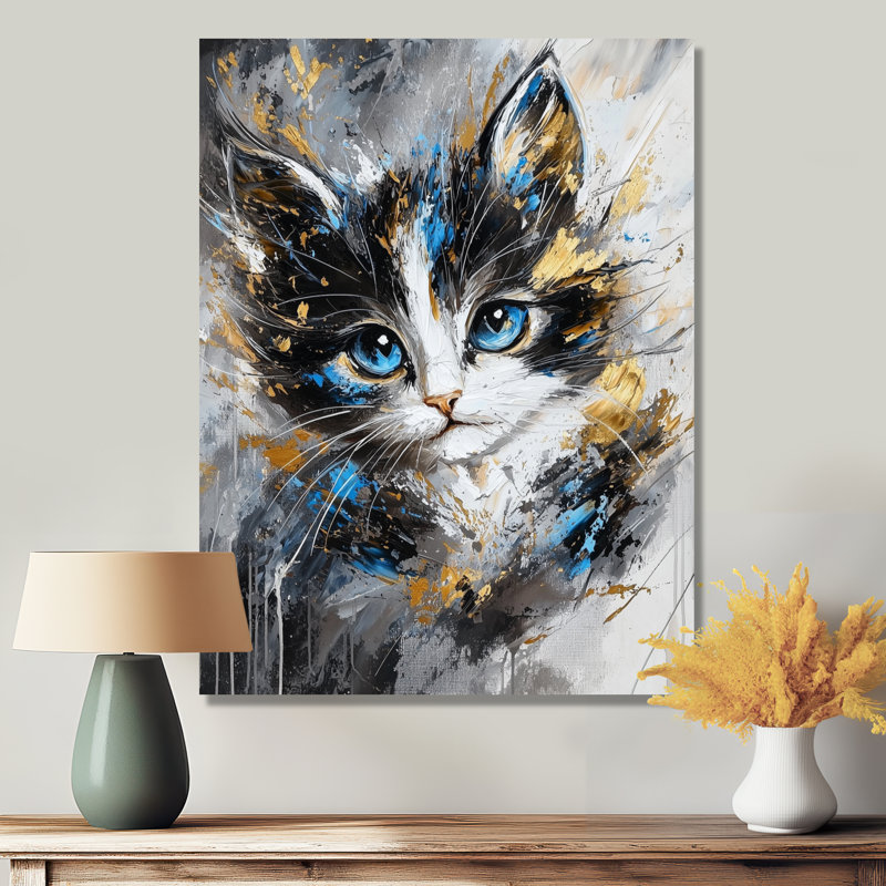 Reproduction d'art moderne en métal, chat moderne, chat II, H 32 po x l 16 po