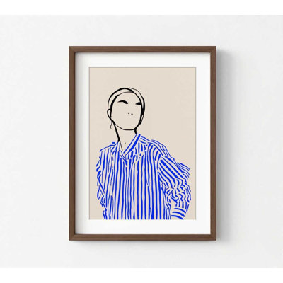 Reproduction d'art figuratif bleu: motif Erato, tailles multiples