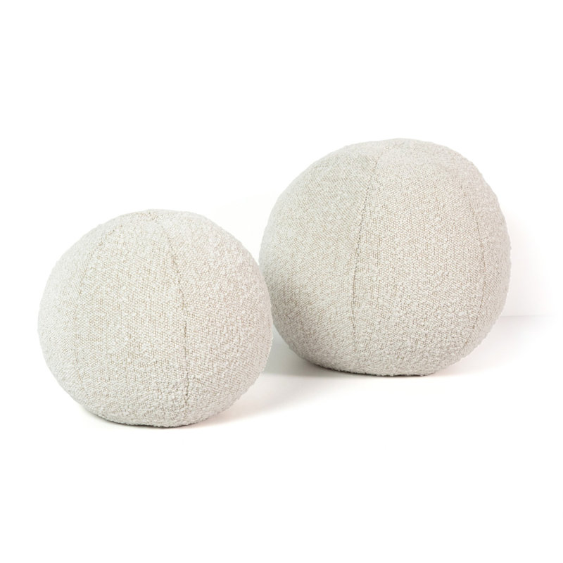 Balle Circular Pillow Cover & Insert, Knoll Domino Gray