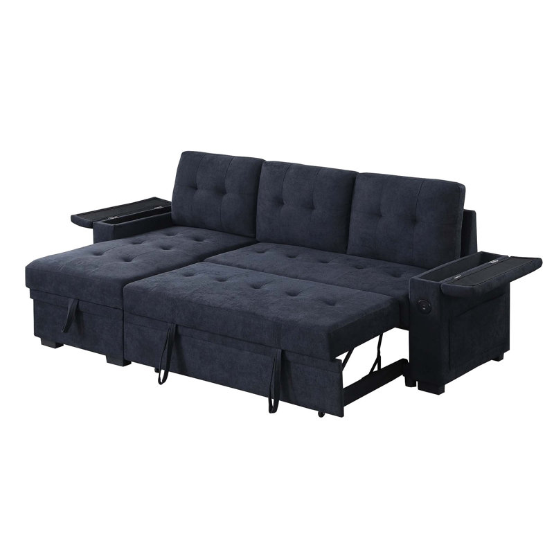 Versatile Reversible Sleeper Sectional Sofa with Multiple Functional Features