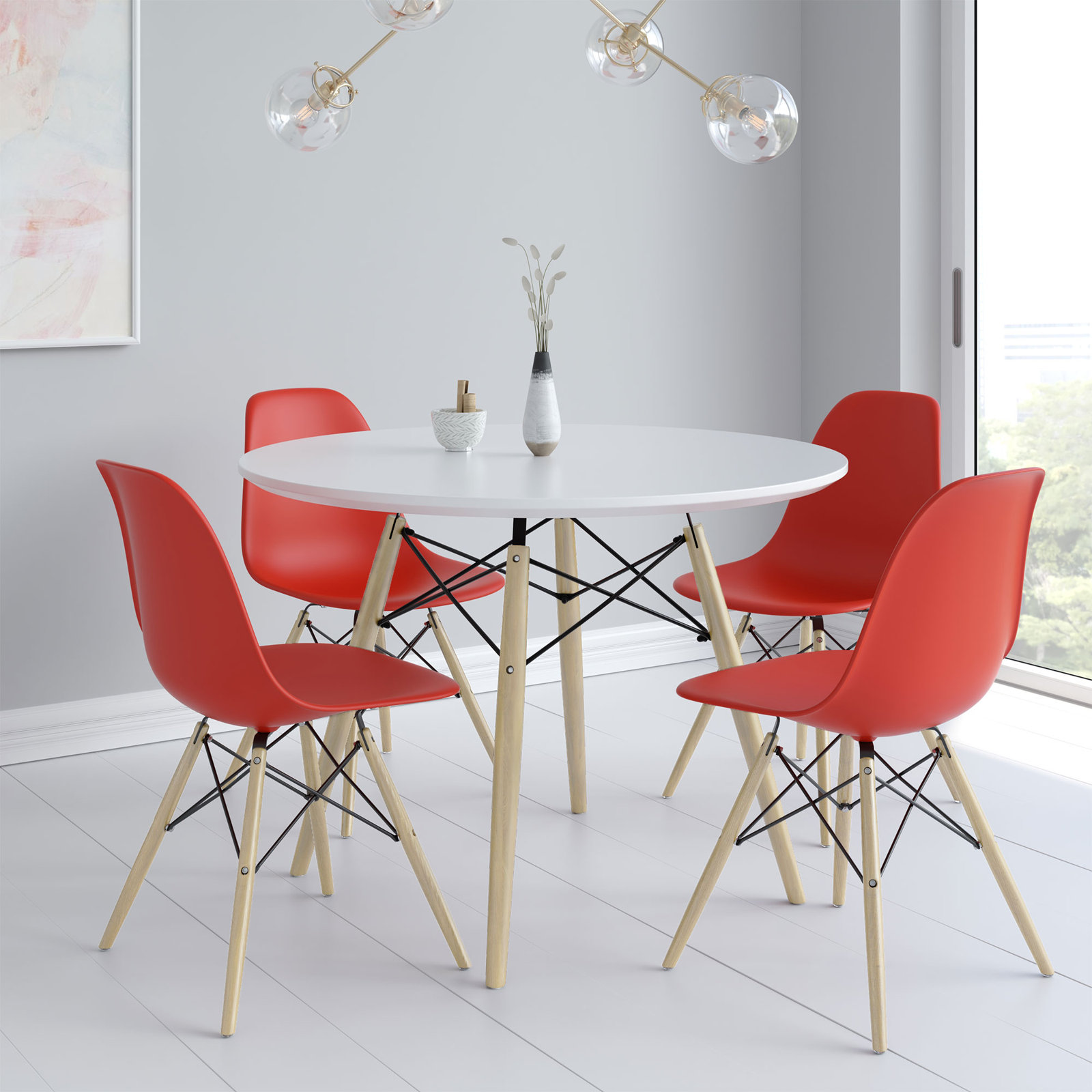 Jordan Side Chair, Green, Natural