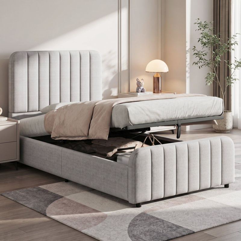 Bed, Light Gray