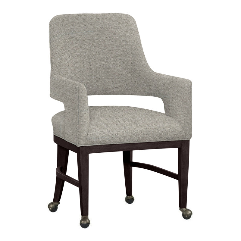 Chaise avec accoudoirs Josie, Espresso, Lin 3152