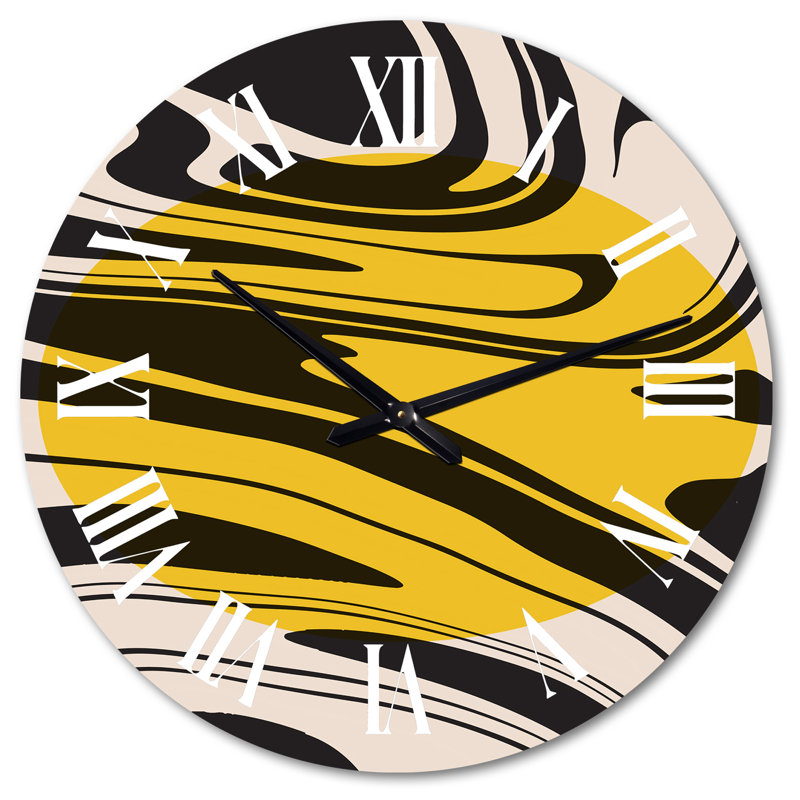 Horloge murale surdimensionnée rétro liquide années IV IV, Très grand