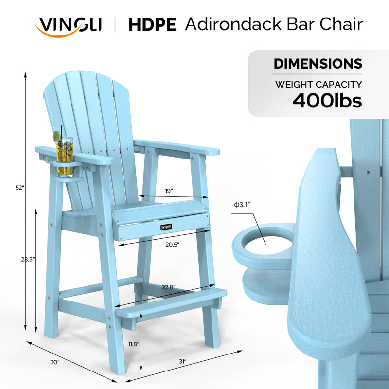Tabouret de bar 28,3 po Montour, Bleu