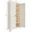 71'' 2 Shapely Door Cabinet With Lock, Metal Storage Cabinet with Doors and Adjustable Shelves