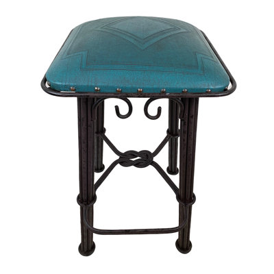 Greber Upholstered Stool with Metal Frame