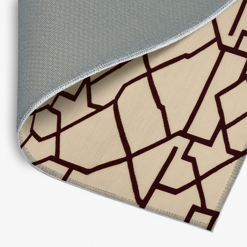 Tapis intérieur et extérieur beige Trellis, Rectangulaire 2 pi x 3 pi
