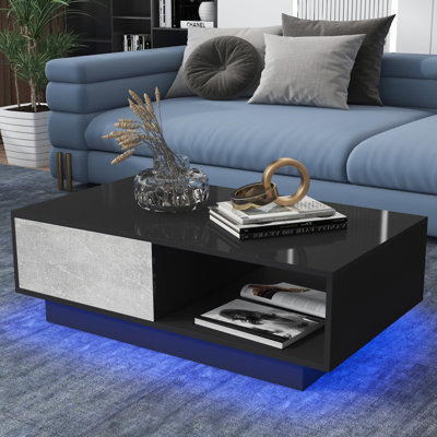 Arabella Block Coffee Table with 2 Drawers